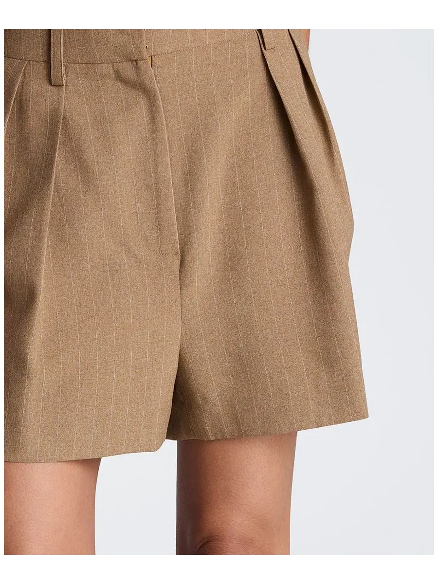 Шорты с защипами Kenneth Cole, Peanut Heather Oyster — изображение 4 из 6