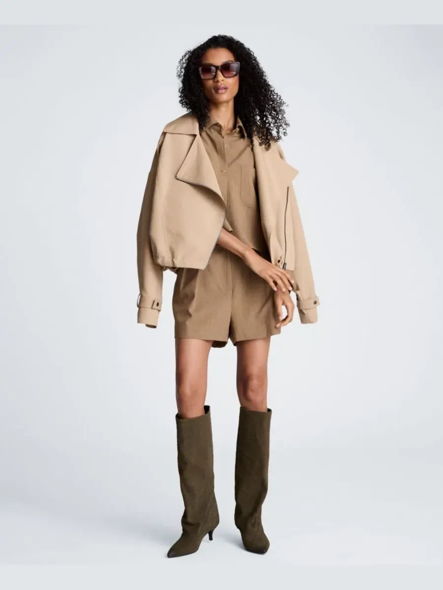 Шорты с защипами Kenneth Cole, Peanut Heather Oyster — изображение 6 из 6