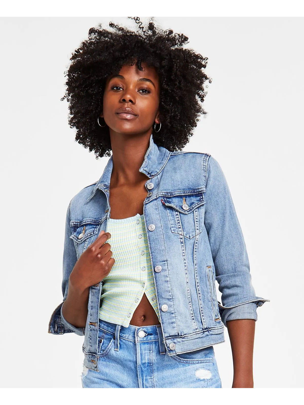 Куртка Levi's Original Cotton Denim Trucker — изображение 2 из 5, джинсовый оттенок