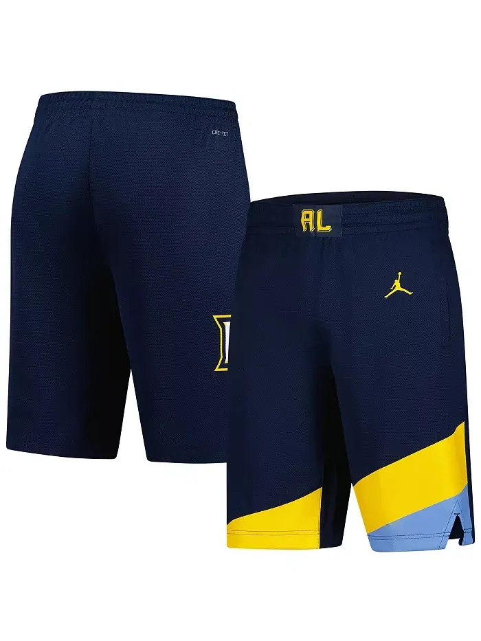 Мужские баскетбольные шорты Marquette Golden Eagles реплика в синем цвете Jordan