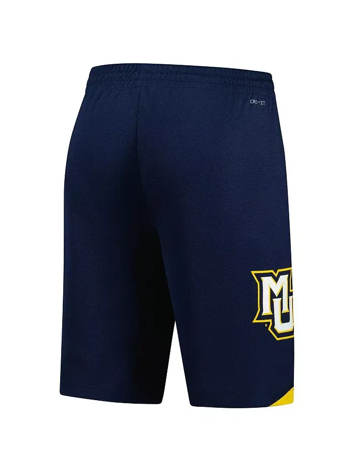 Мужские баскетбольные шорты Marquette Golden Eagles реплика в синем цвете Jordan — изображение 2 из 3