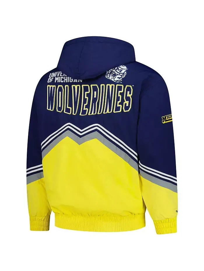 Мужская ветровка Michigan Wolverines Throw It Back Retro с полной застежкой-молнией в цветах — изображение 2 из 3