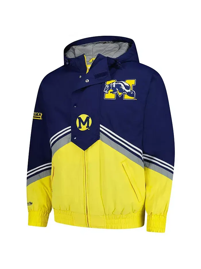Мужская ветровка Michigan Wolverines Throw It Back Retro с полной застежкой-молнией в цветах — изображение 3 из 3
