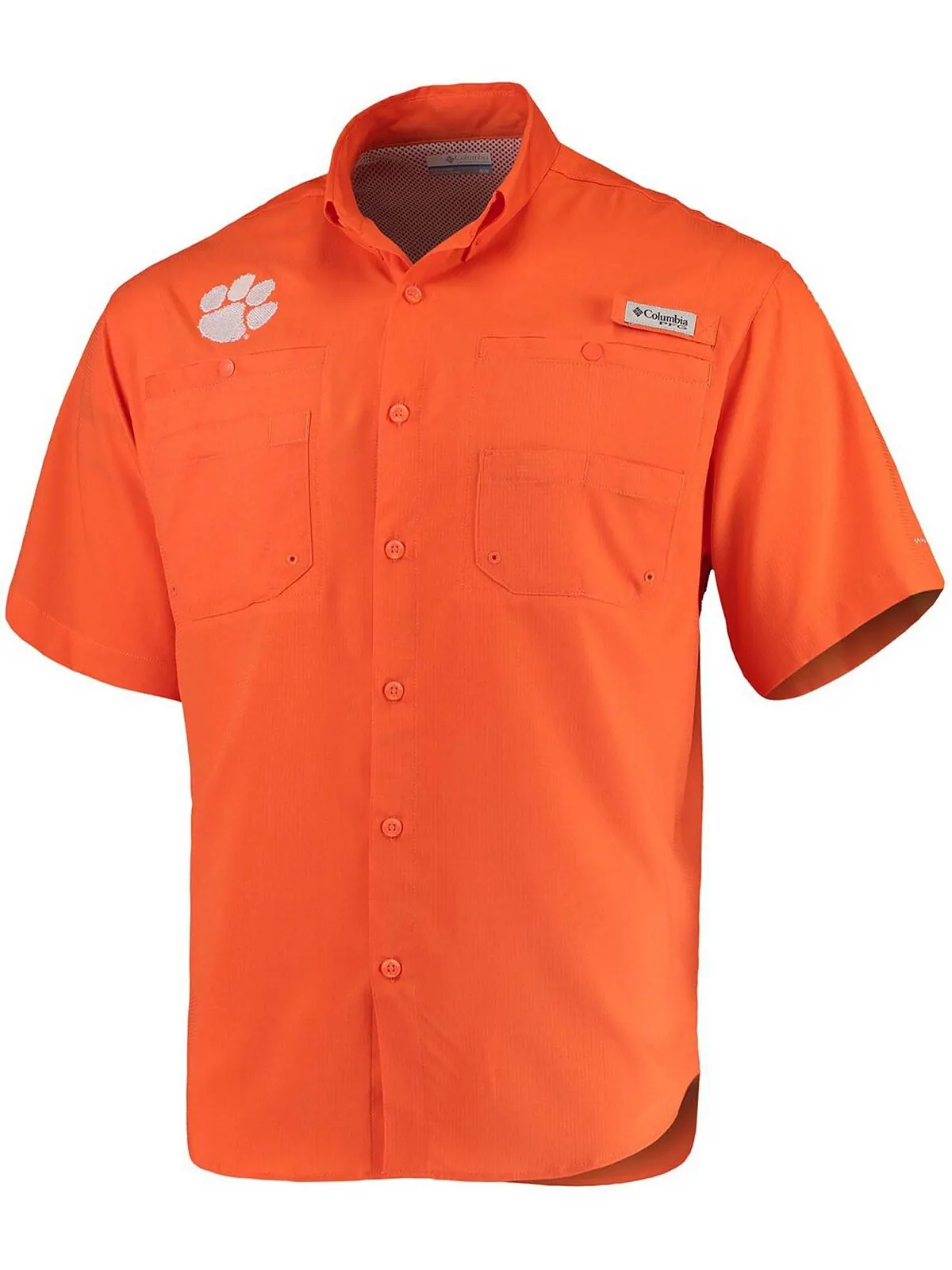 Мужская оранжевая рубашка Clemson Tigers Tamiami Columbia