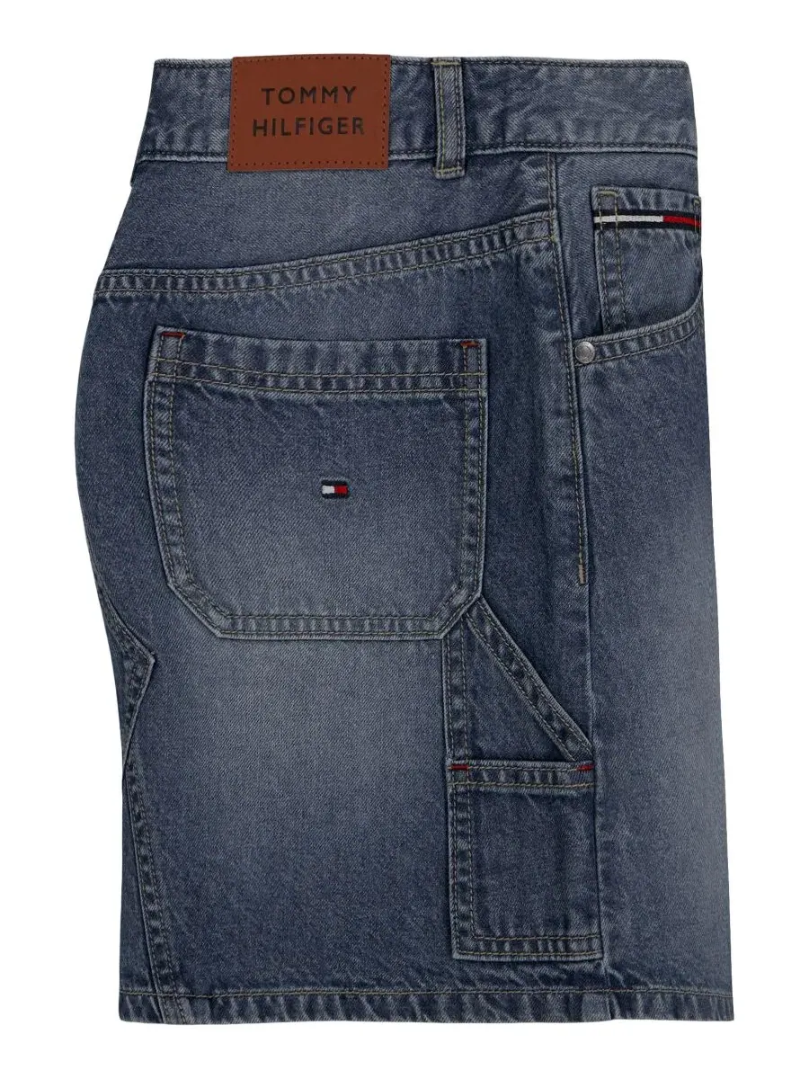 Джинсовая юбка-карго с молотковой петлей Tommy Hilfiger, Dekalb Wash — 3