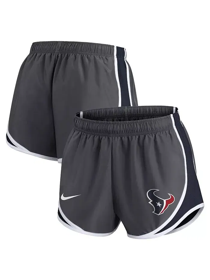 Женские темно-серые шорты Houston Texans Logo Performance Tempo Nike — изображение 1 из 4