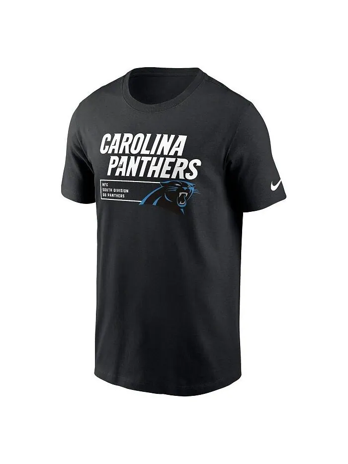 Мужская черная футболка Carolina Panthers Division Essential Nike — изображение 2 из 3, черный