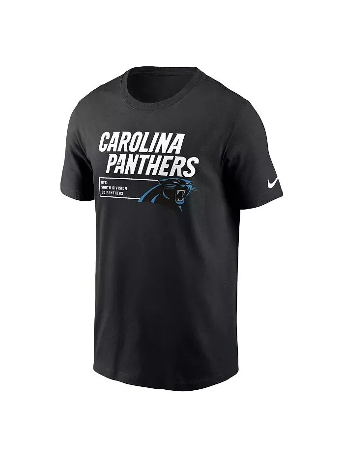 Мужская черная футболка Carolina Panthers Division Essential Nike — изображение 2 из 4