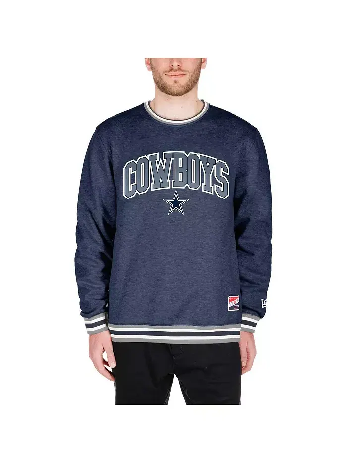 Мужская темно-синяя толстовка-пуловер Dallas Cowboys Big Tall New Era