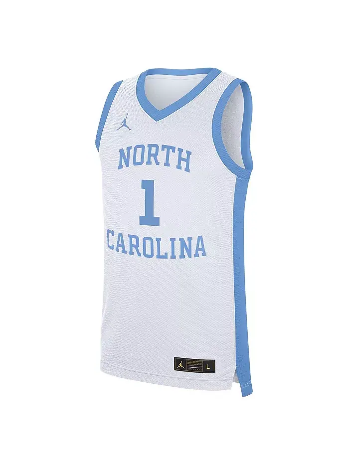 Мужская реплика альтернативной футболки North Carolina Tar Heels, белая, модель 1 Jordan — изображение 2 из 3