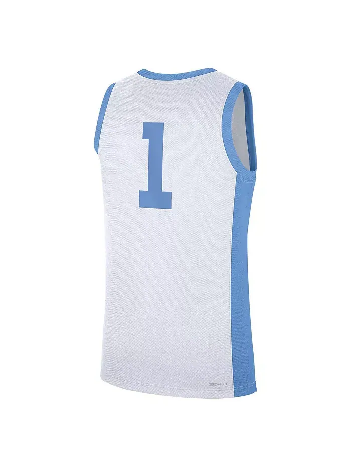Мужская реплика альтернативной футболки North Carolina Tar Heels, белая, модель 1 Jordan — изображение 3 из 3