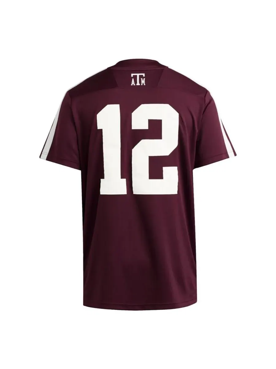 Adidas Мужская футболка Texas A&M Aggies Premier Strategy, размер 12 — изображение 3 из 3, коричневый