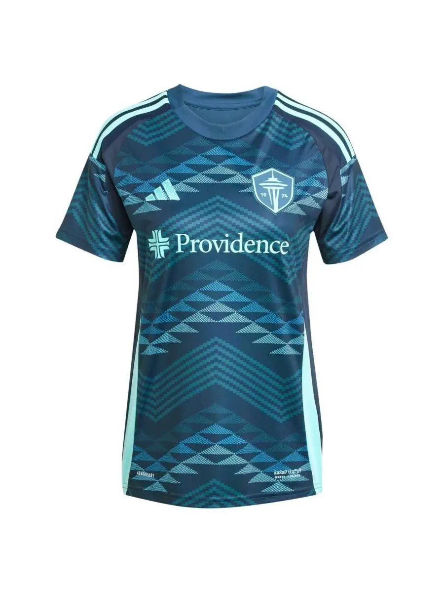 Adidas Женская синяя футболка Jordan Morris Seattle Sounders FC 2025 The Salish Sea Kit Replica — изображение 2 из 3, синий
