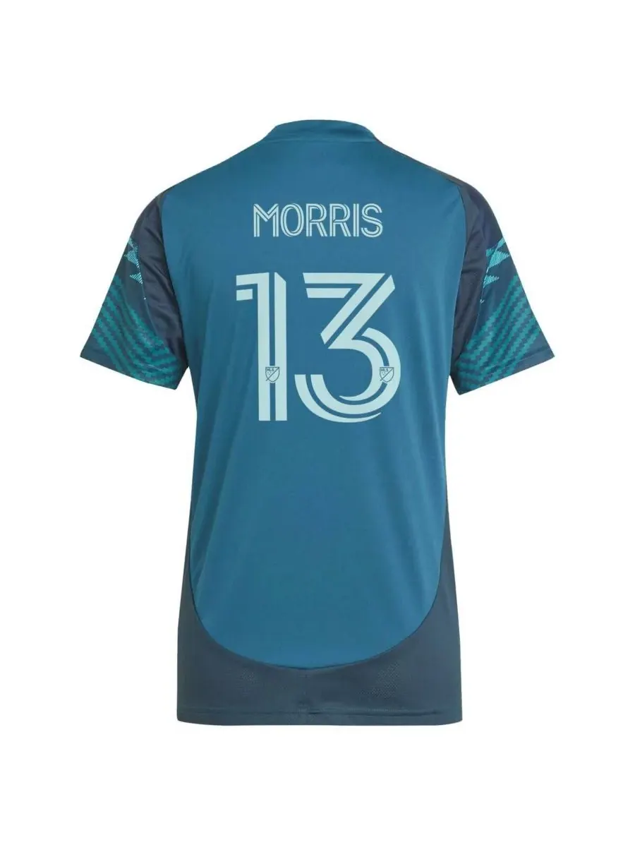 Adidas Женская синяя футболка Jordan Morris Seattle Sounders FC 2025 The Salish Sea Kit Replica — изображение 3 из 3, синий