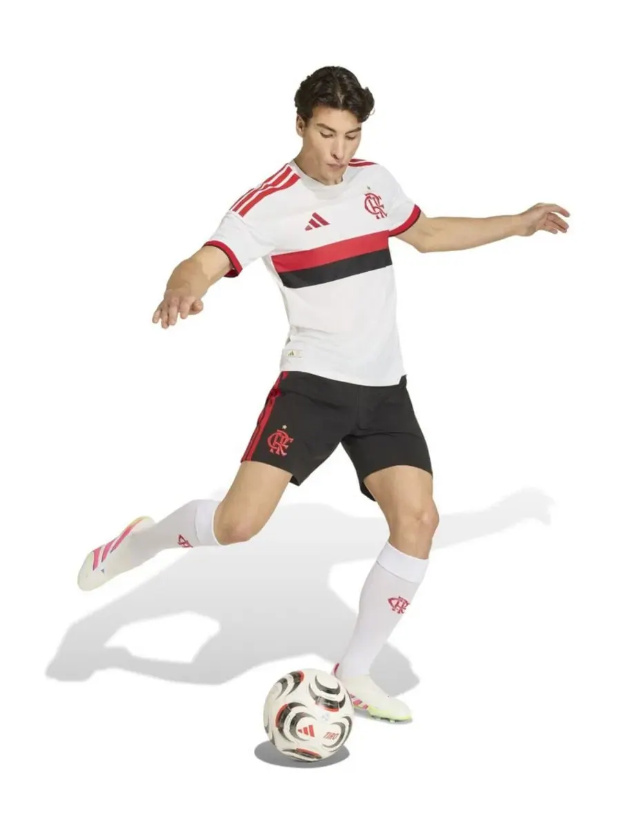 Футболка-джерси с принтом CR Flamengo 2026 Away Authentic adidas — изображение 3 из 5, белый
