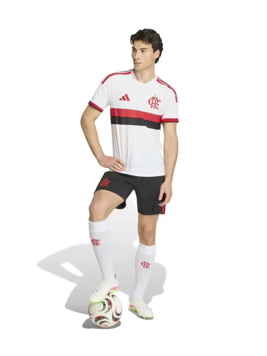 Футболка-джерси с принтом CR Flamengo 2026 Away Authentic adidas — изображение 4 из 5, белый