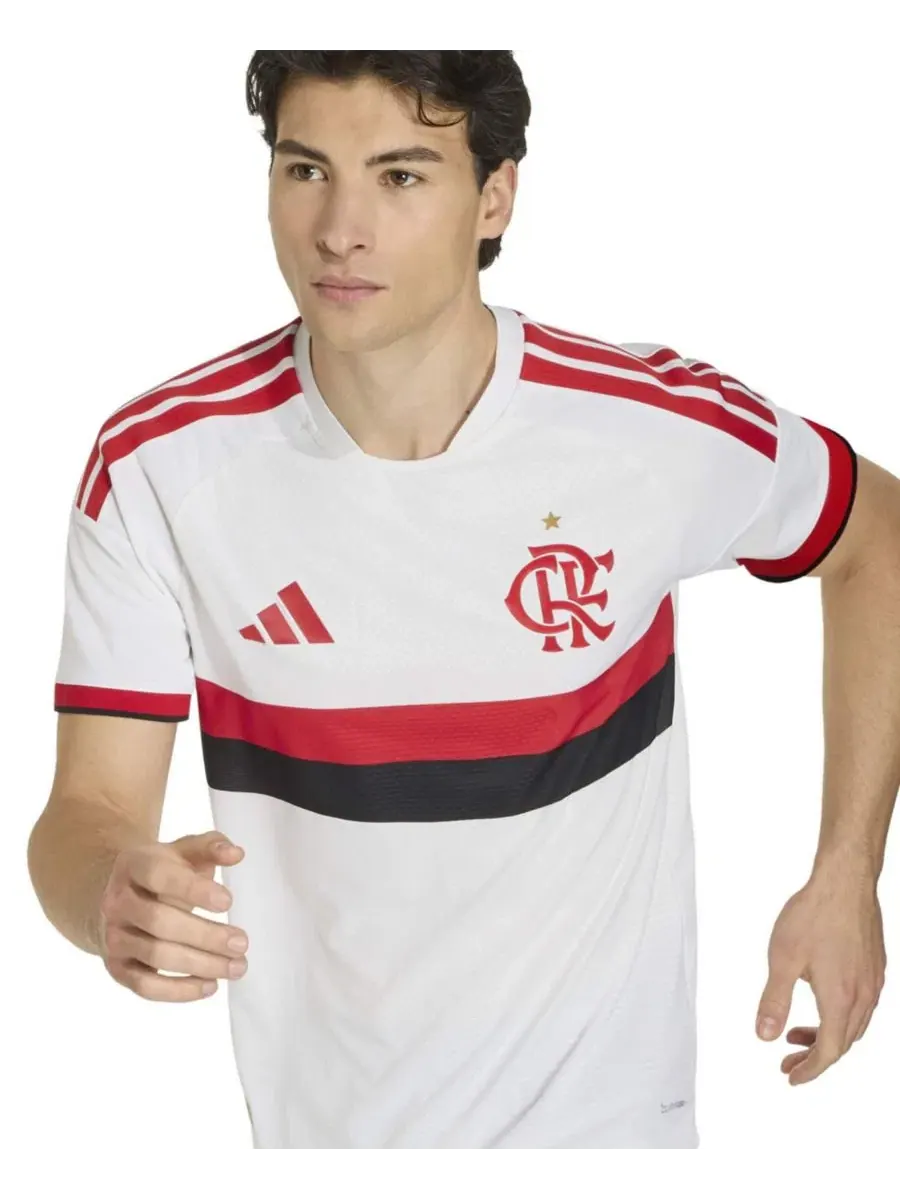 Футболка-джерси с принтом CR Flamengo 2026 Away Authentic adidas — изображение 5 из 5, белый