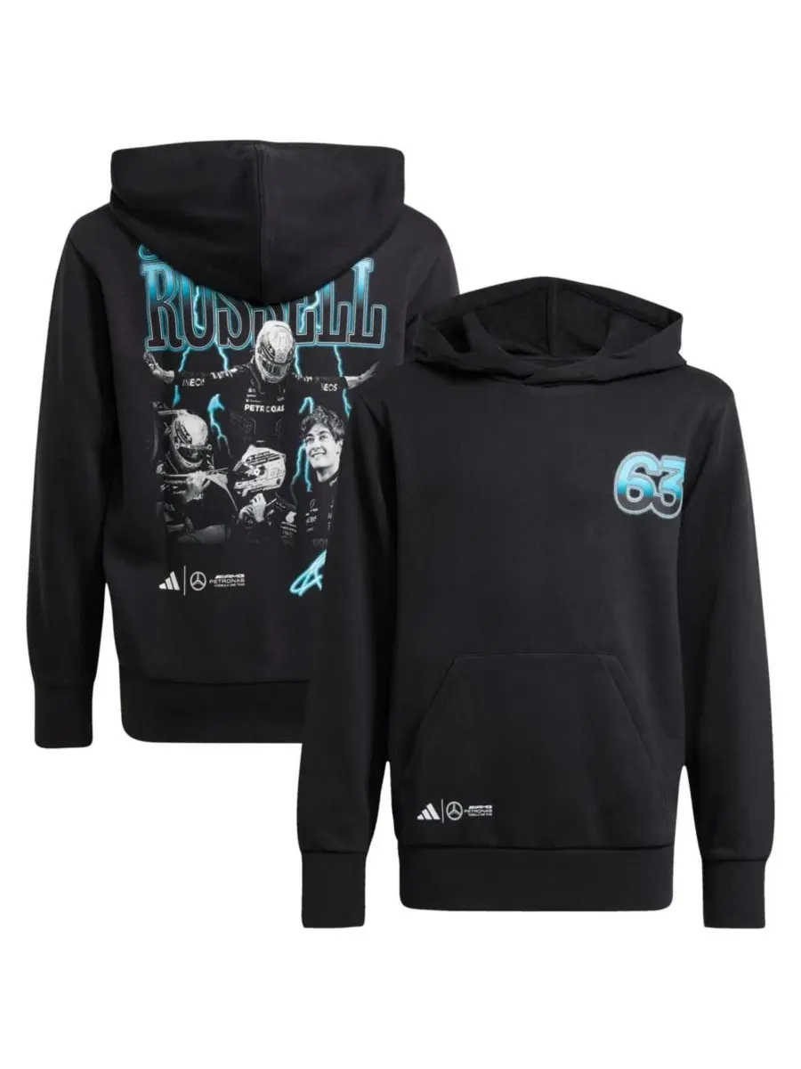 Худи с капюшоном George Russell Mercedes-AMG Petronas F1 Team Driver Wear adidas
