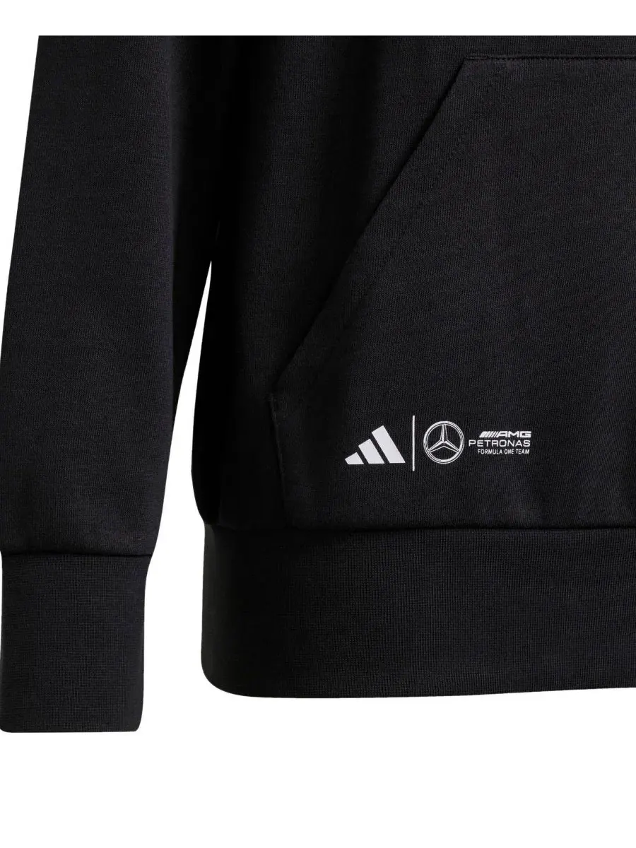 Худи с капюшоном George Russell Mercedes-AMG Petronas F1 Team Driver Wear adidas — изображение 2 из 6, черный