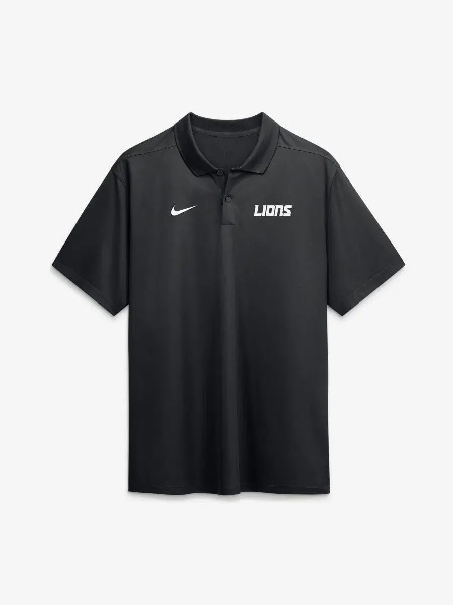 Мужское поло Nike с принтом Detroit Lions