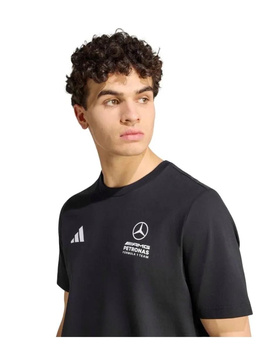 Футболка с коротким рукавом Mercedes-AMG Petronas F1 Team Italy adidas — изображение 4 из 6, черный