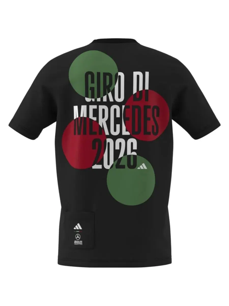 Футболка с коротким рукавом Mercedes-AMG Petronas F1 Team Italy adidas — изображение 5 из 6, черный