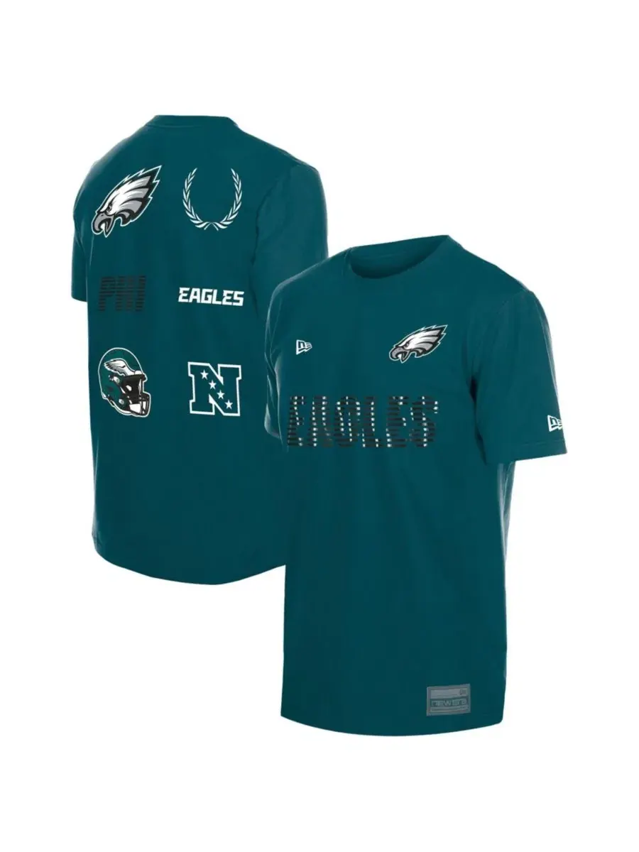 Футболка с принтом Philadelphia Eagles Match New Era