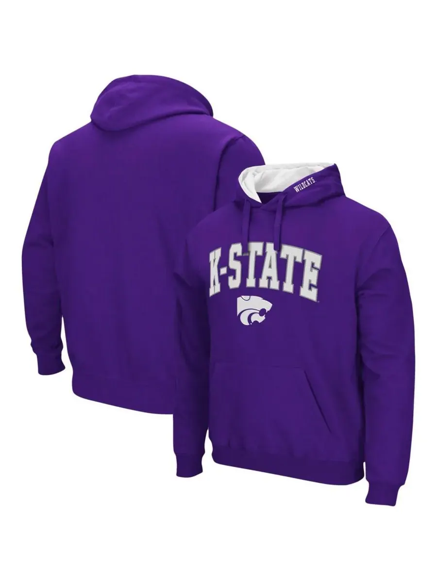 Мужская толстовка с капюшоном Kansas State Wildcats Arch Logo 3.0 Colosseum