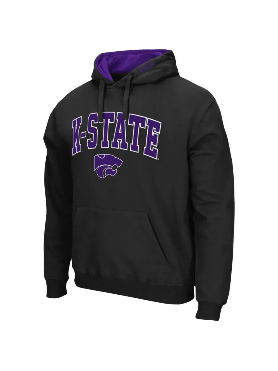 Мужская толстовка с капюшоном Kansas State Wildcats Arch Logo 3.0 Colosseum — изображение 4 из 5, фиолетовый