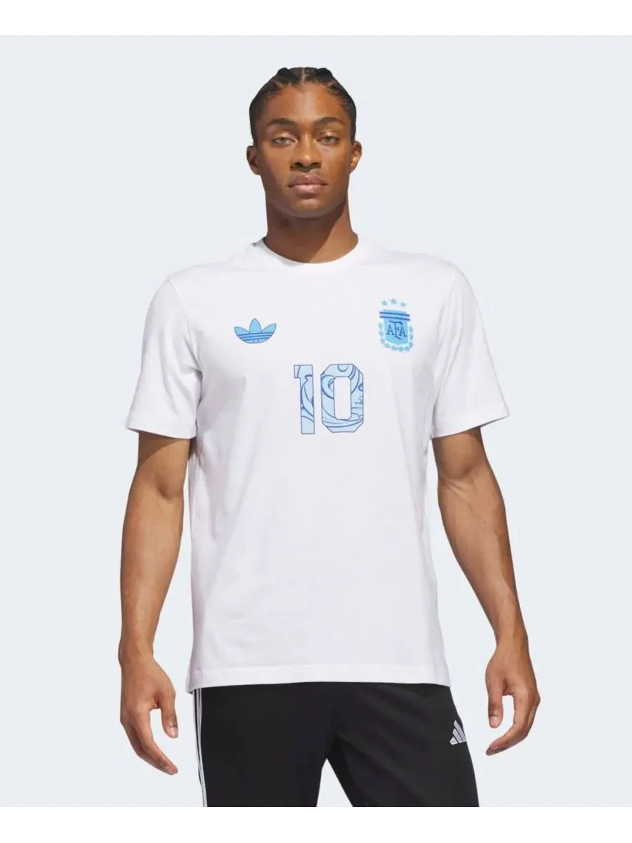 Футболка с принтом Lionel Messi adidas — изображение 6 из 6, белый