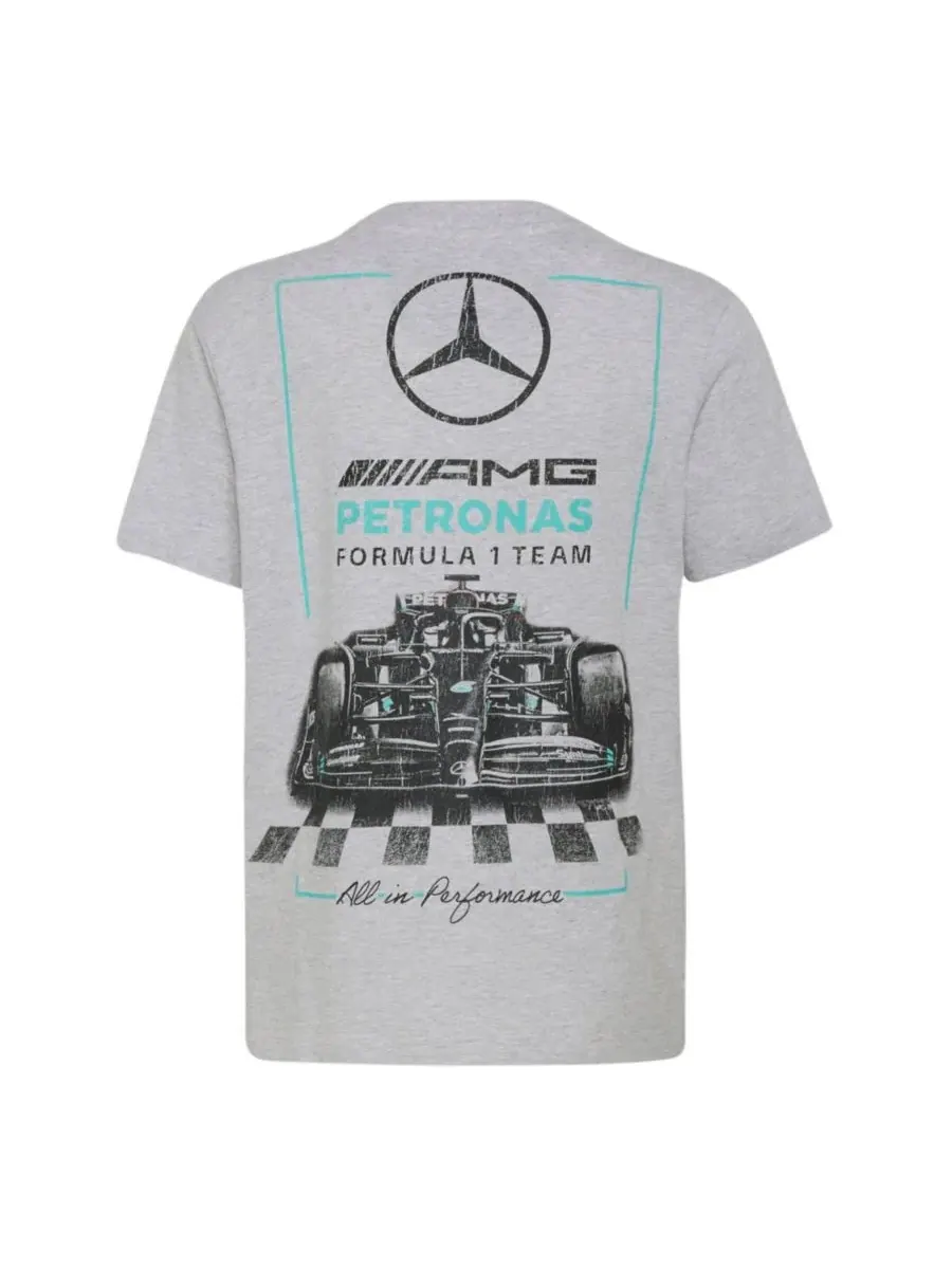Футболка Mercedes-AMG Petronas F1 Team Front Facing Car adidas — изображение 2 из 3, серый