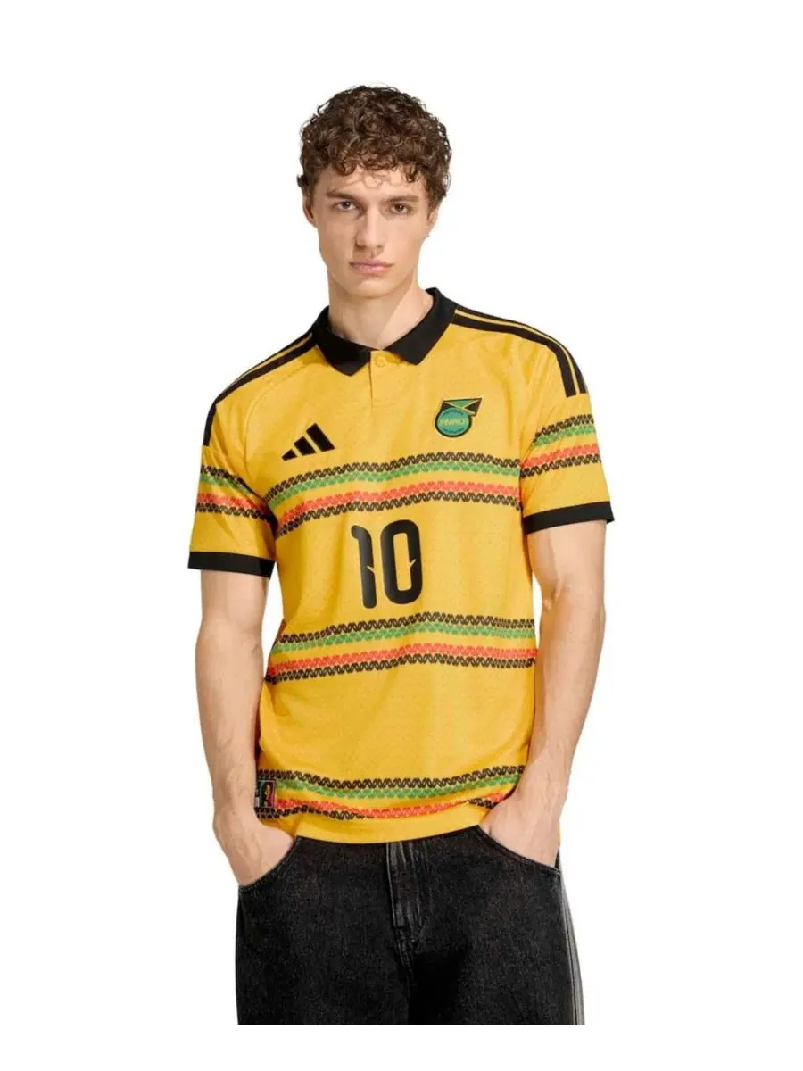 Футболка с коротким рукавом Bob Marley Yellow Jamaica National Team 10 Replica adidas