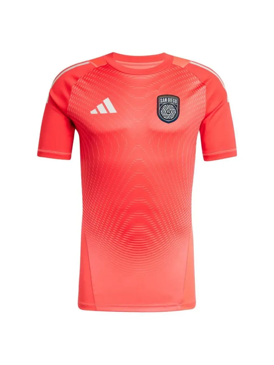 Adidas Мужская красная вратарская футболка San Diego FC 2025 — изображение 3 из 3, красный