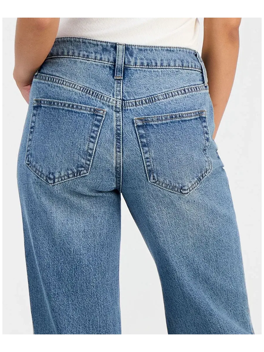 Джинсы прямого кроя с вышивкой Petite High-Rise Embroidered Straight-Leg Jeans And Now This, Conan — изображение 5 из 6