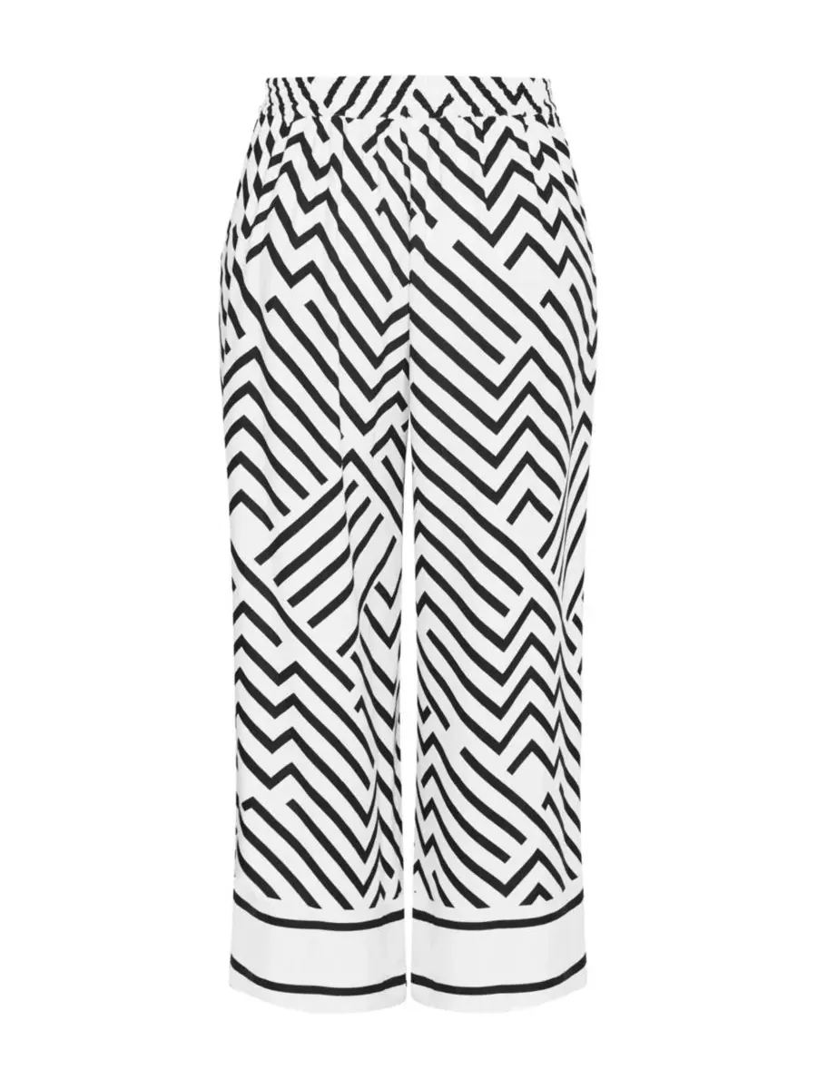 Штаны-кюлоты с линейным принтом Linear Border Print Wide Leg Pant CITY CHIC, Linear Bdr — изображение 5 из 5