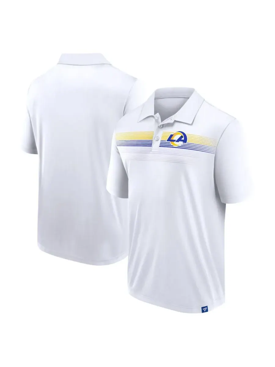 Fanatics Мужская белая поло-рубашка Los Angeles Rams большого размера с сублимационной печатью