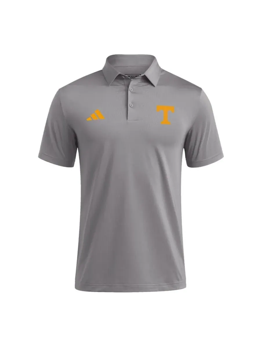 Поло для мужчин с коротким рукавом, с эмблемой Tennessee Volunteers adidas — изображение 2 из 3, серый