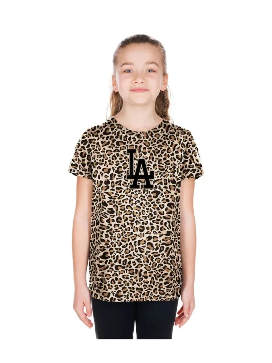Футболка с принтом Leopard Los Angeles Dodgers New Era