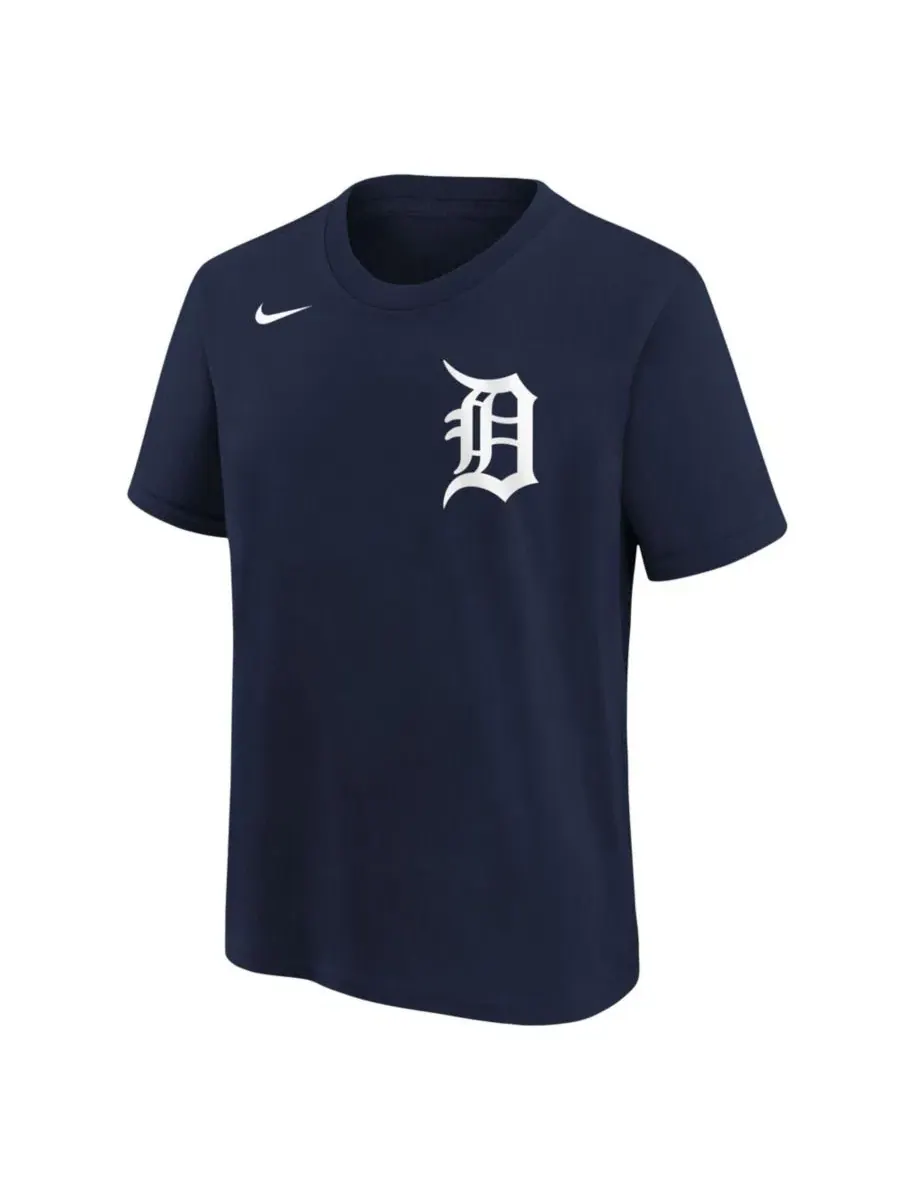 Футболка с принтом Detroit Tigers Wordmark Nike — изображение 3 из 3, темно-синий
