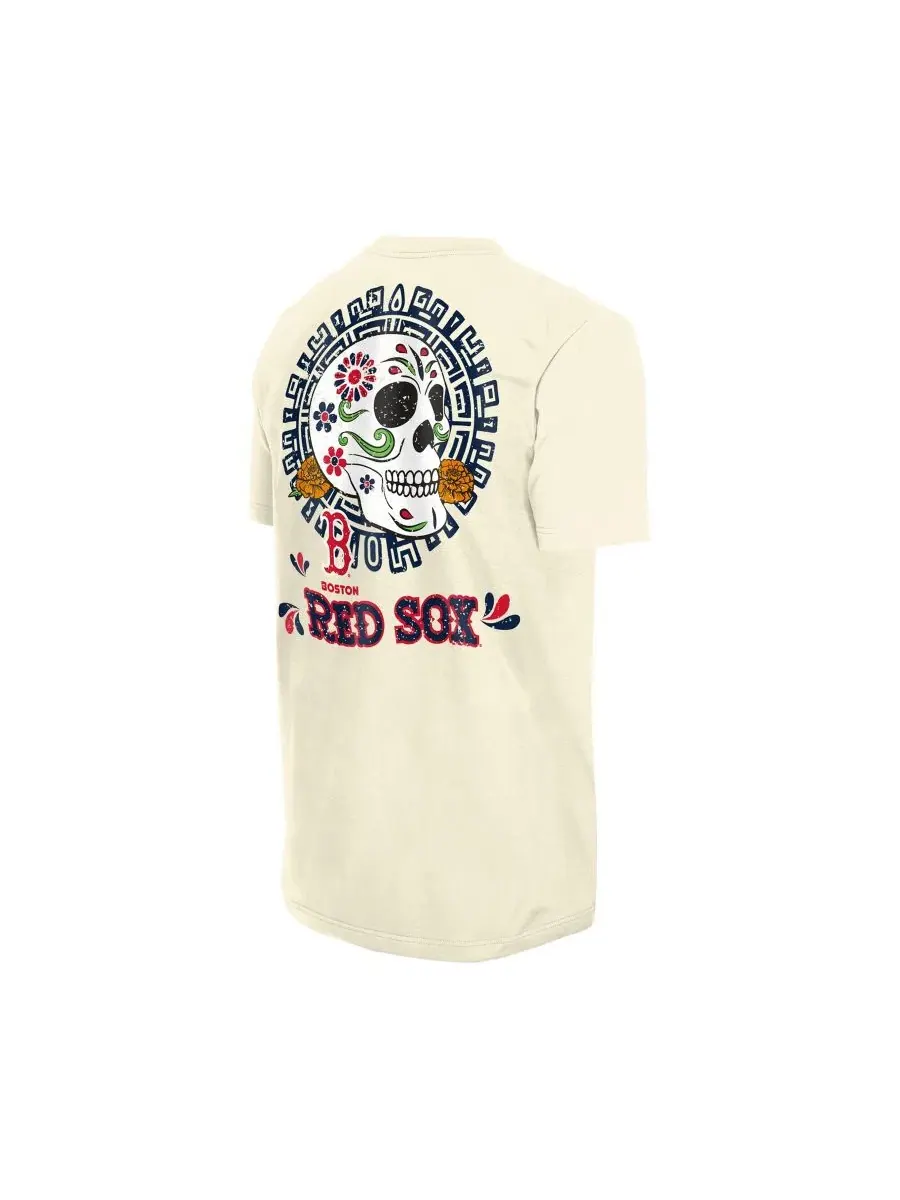 Футболка с принтом Sugar Skull Boston Red Sox New Era — изображение 4 из 4, прозрачный