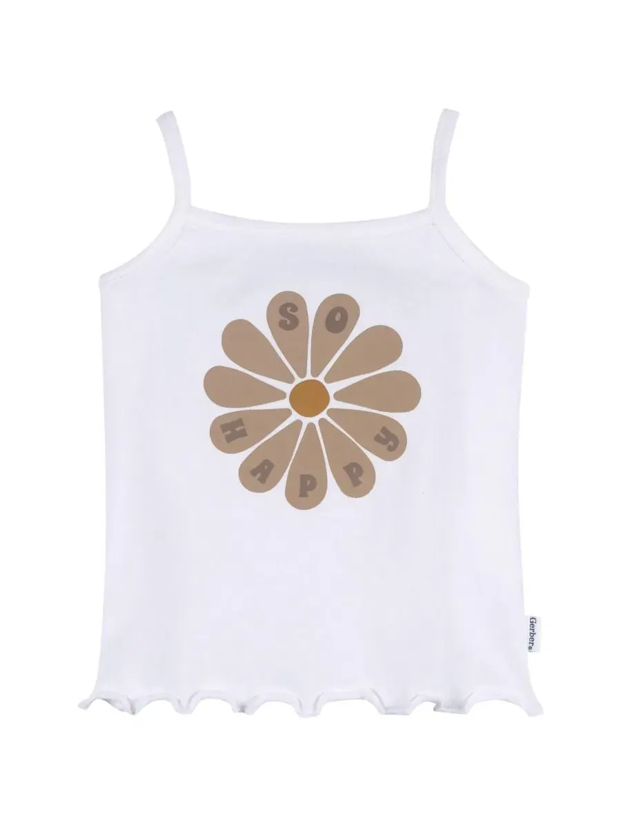 Комплект из футболки с рукавом-воланами, топа и шорт Gerber, Daisy Sunshine — изображение 2 из 7