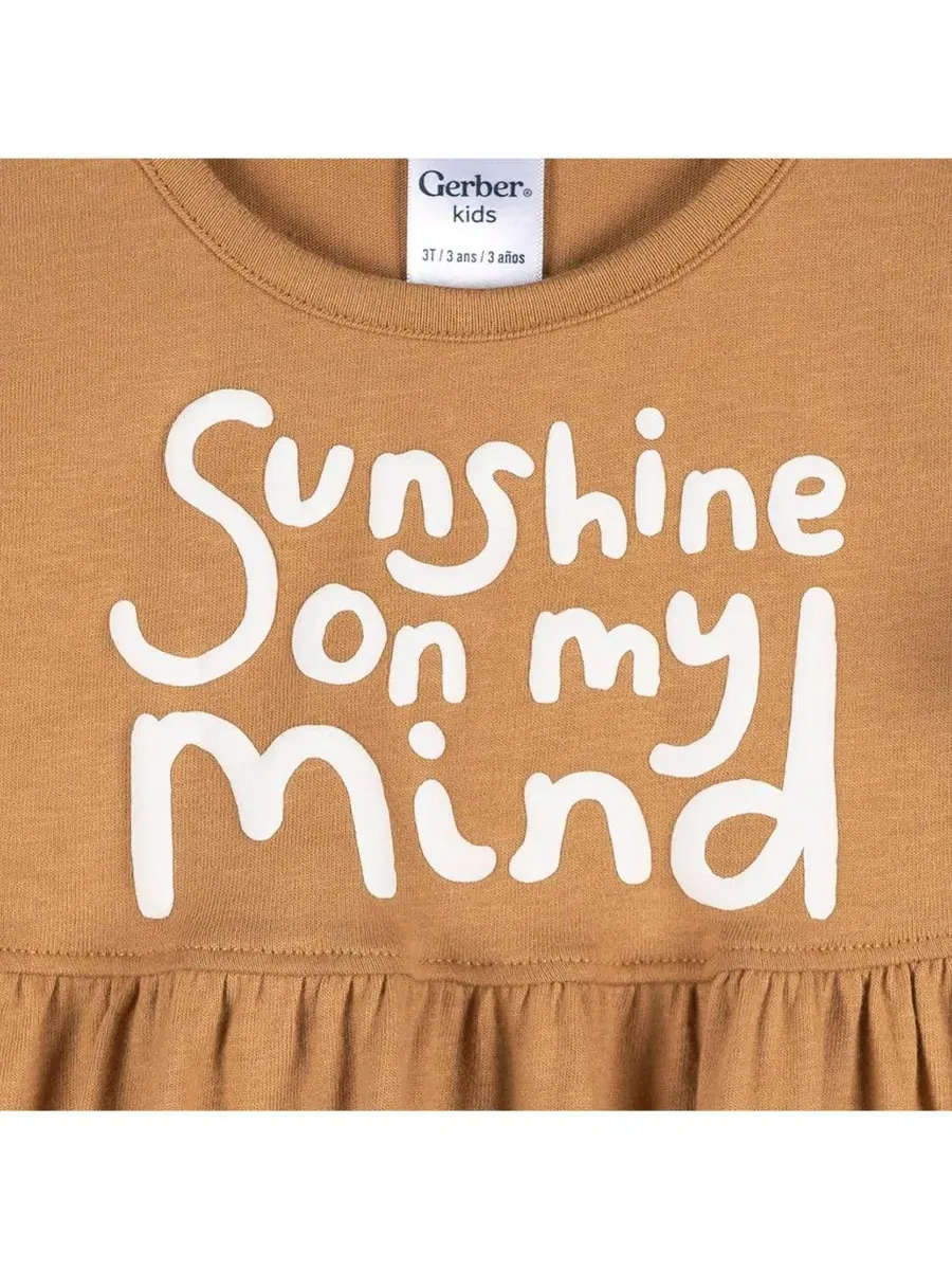 Комплект из футболки с рукавом-воланами, топа и шорт Gerber, Daisy Sunshine — изображение 6 из 7