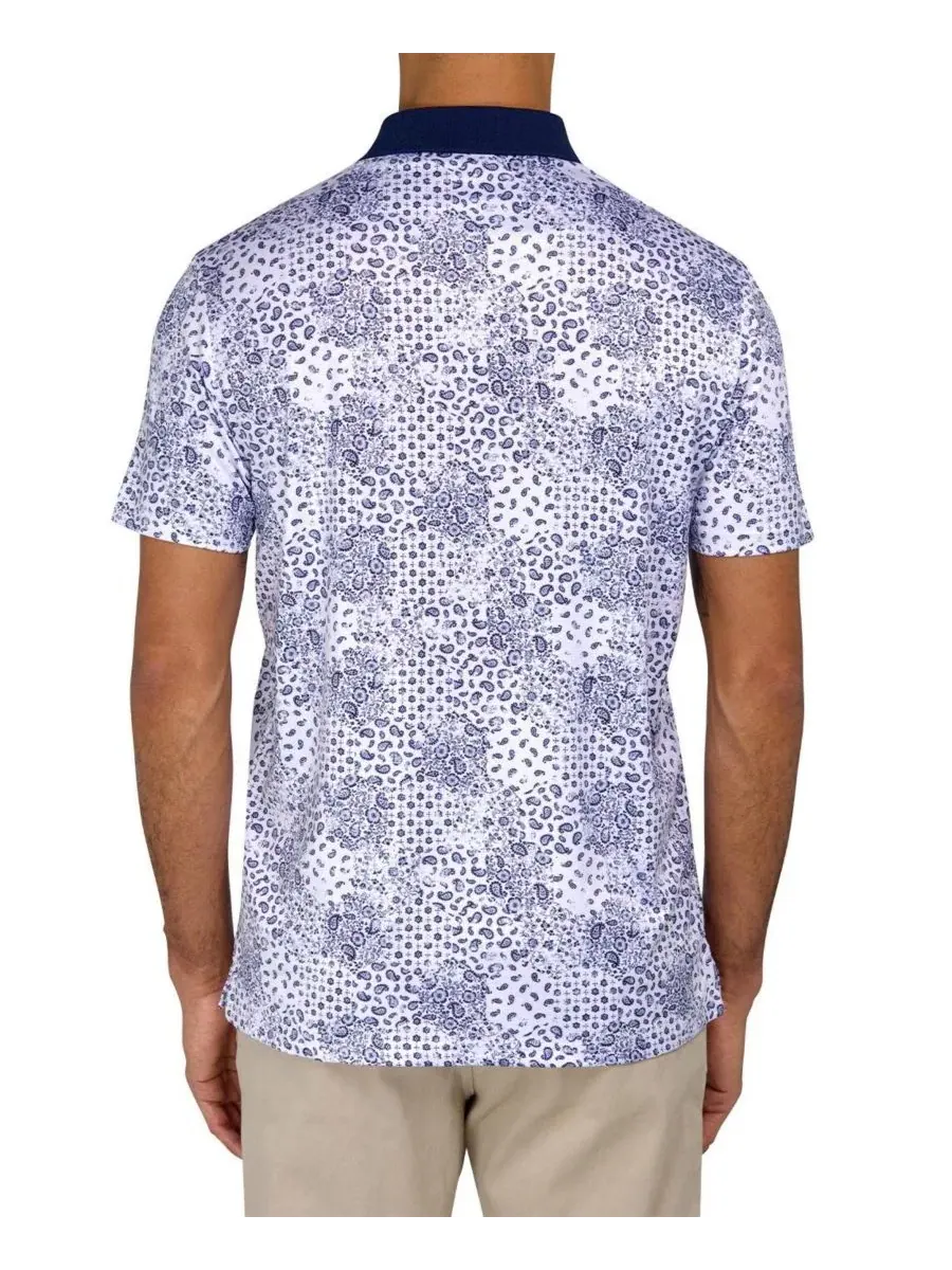 Мужское поло с принтом Micro Paisley Society of Threads, Regular Fit — изображение 2 из 3