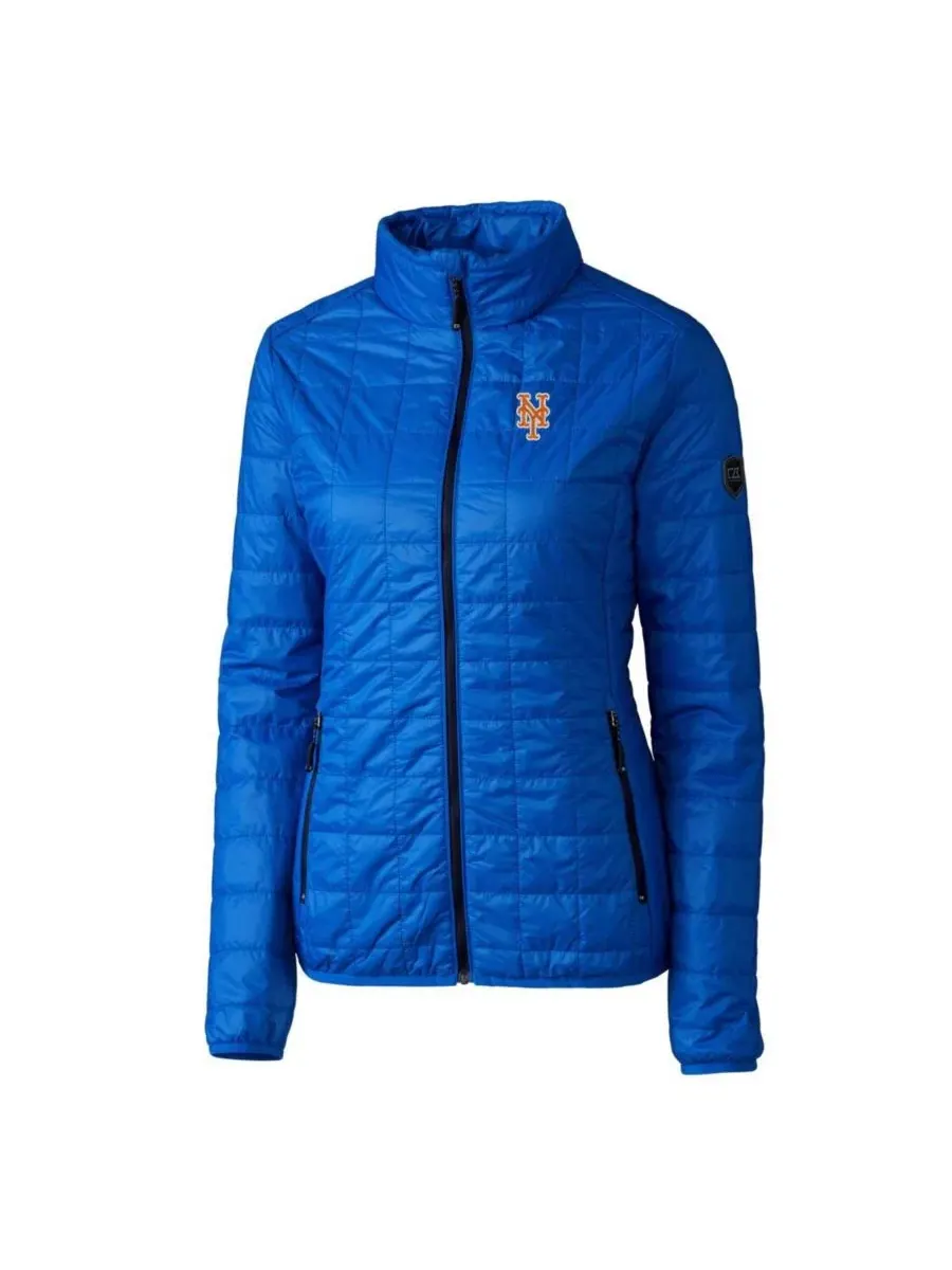 Женская пуховая куртка Royal New York Mets Rainier PrimaLoft Eco на молнии Cutter & Buck — изображение 3 из 3, королевский