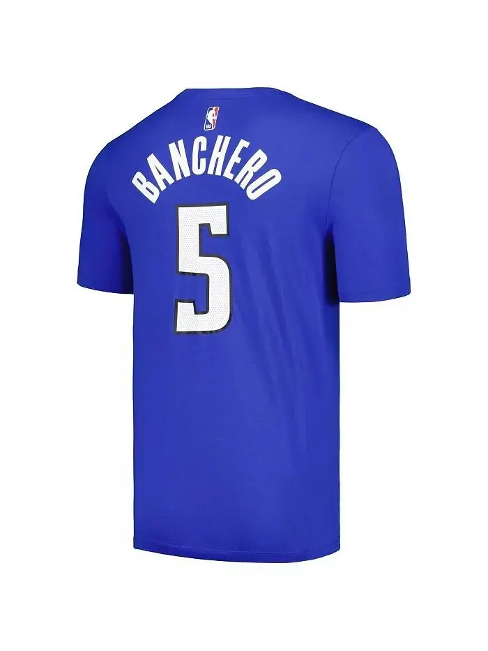 Футболка мужская Paolo Banchero Blue Orlando Magic 2022/23 Statement Edition с именем и номером — изображение 2 из 3
