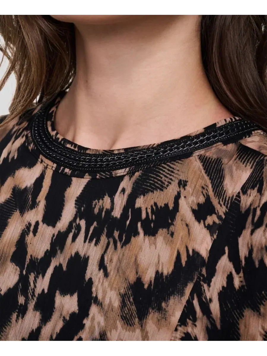 Блузка без рукавов с принтом DKNY, Abstract Feather — изображение 4 из 6