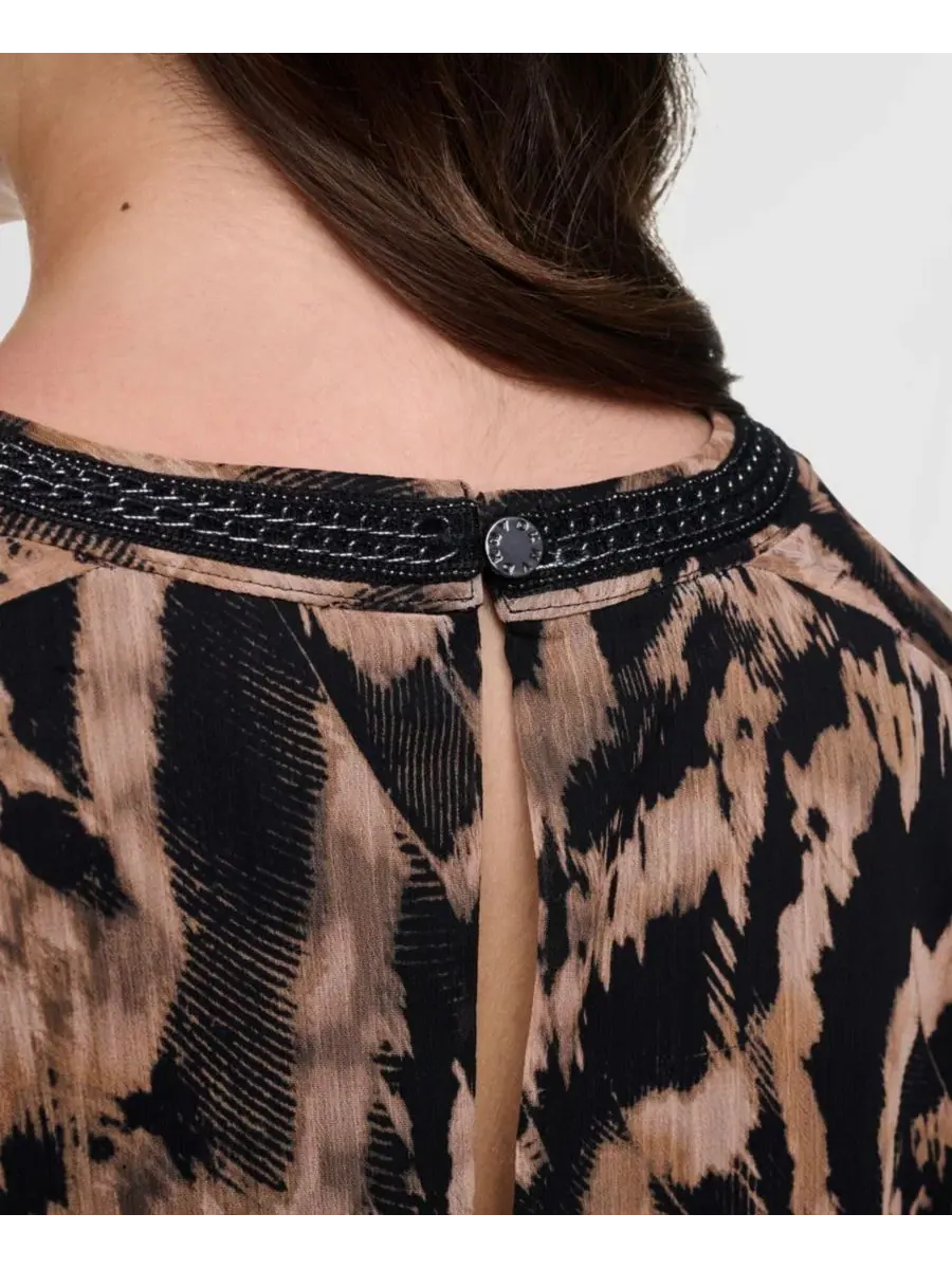 Блузка без рукавов с принтом DKNY, Abstract Feather — изображение 6 из 6
