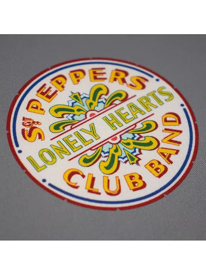 Мужская и женская серая толстовка с капюшоном The Beatles Sgt. Pepper Vintage Seal UPF 50 Section — изображение 4 из 4