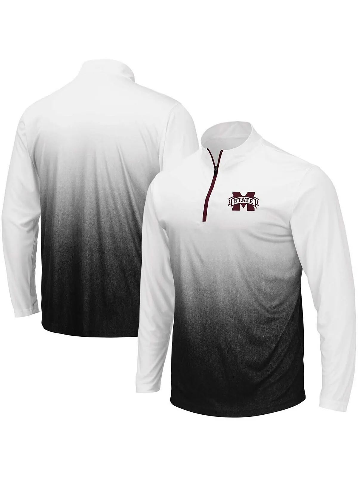 Мужская серая куртка mississippi state bulldogs magic team logo с молнией на четверть Colosseum