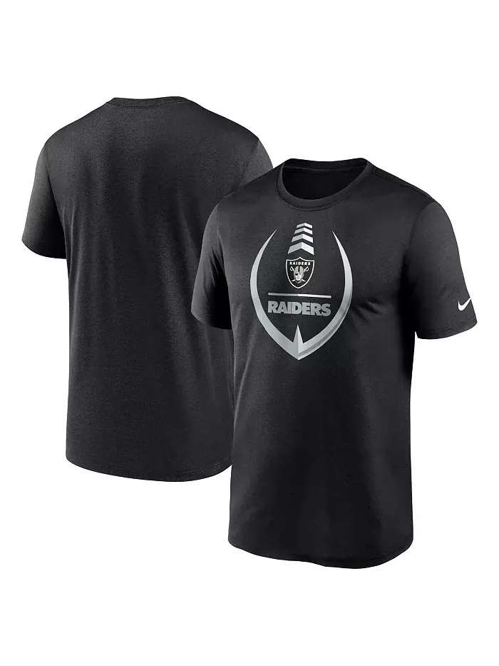 Мужская черная футболка Las Vegas Raiders Icon Legend Performance Nike